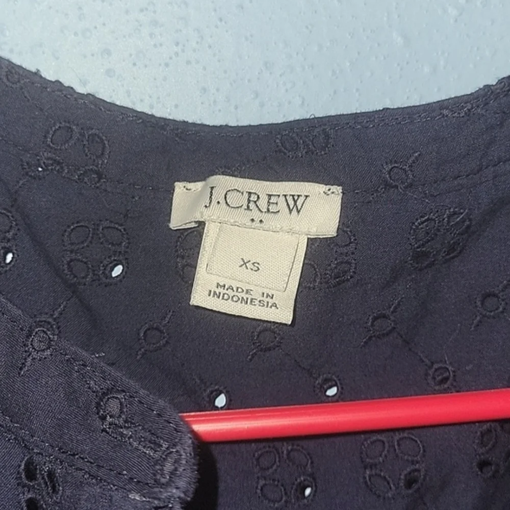 J.Crew Elegant Dark Blue Lace Sleeveless Dress